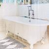 Kent & West PEVA Shower Curtain Liner - USA Made, PVC Free, Clear, Durable 9 Gauge, Bottom Magnets, 72" X 72" view 3