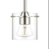 Brushed Nickel Pendant Lights Kitchen Island - Small Clear Glass Pendant Light Fixture view 1