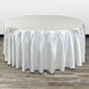 YOUR CHAIR COVERS - 132 inch Round Satin Tablecloth White, Round Table Linens for 6 ft Banquet Tables view 1