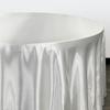 YOUR CHAIR COVERS - 132 inch Round Satin Tablecloth White, Round Table Linens for 6 ft Banquet Tables view 2