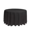 YOUR CHAIR COVERS - 108 Inch Round Premium Polyester Tablecloth - Black, Linen Table Cloth for Standard Round Tables view 1
