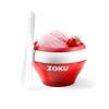 ZOKU Ice Cream Maker, Compact Make and Serve Bowl with Stainless Steel Freezer Core Creates Soft Serve, Frozen Yogurt, Ice Cream and More in Minutes, BPA-free, Red view 1