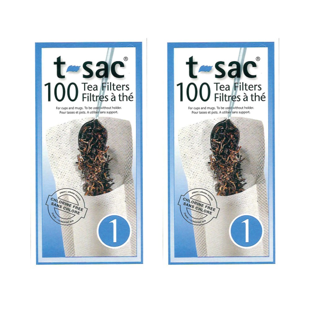 T-Sac Tea Filter Bags, Disposable Tea Infuser, Number 1-Size, 1-Cup Capacity, Set of 200