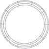 Panacea 36008 Wire Wreath Frame, Black view 1