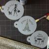 Designer Stencils I Love Paris Cookie Stencil Set, Beige/Semi-Transparent, fits 3 inch circle view 4