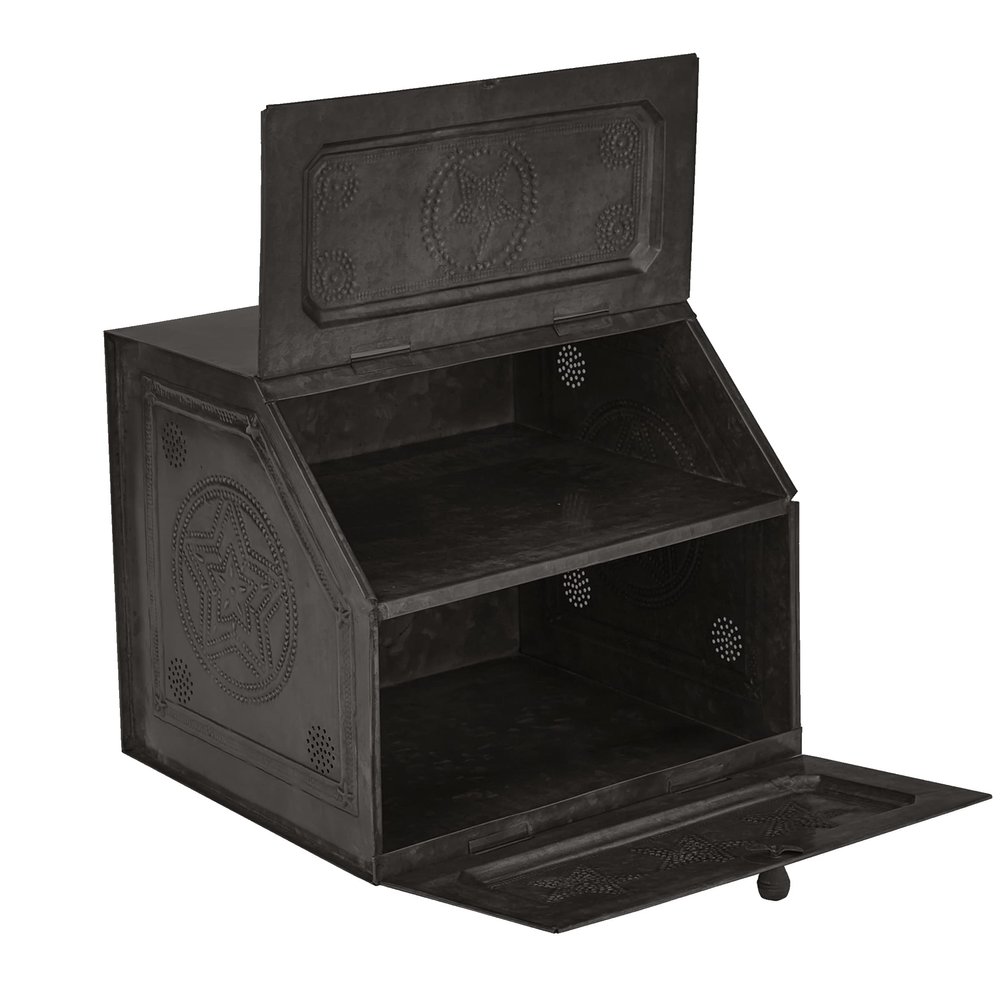 Antique Replica of Tin Bread Box/desk Storage 21-190