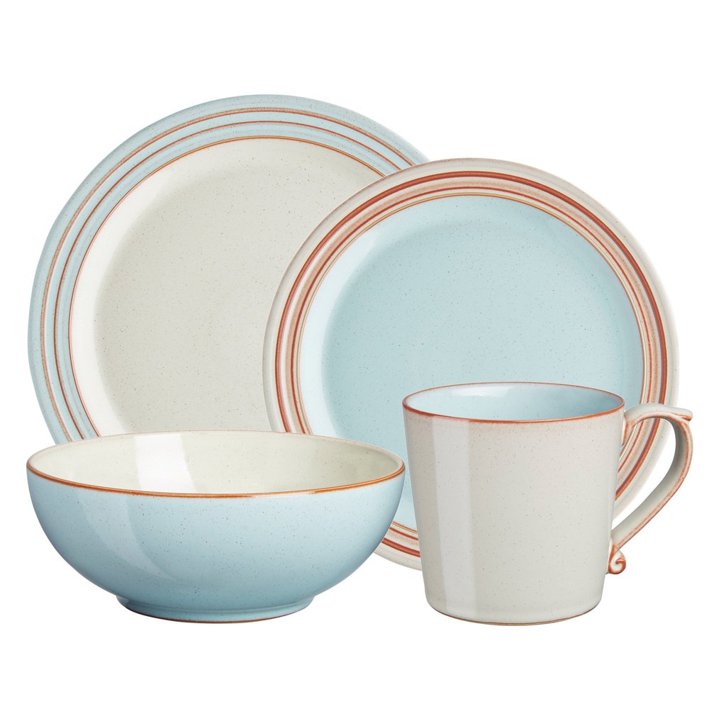 Denby USA Heritage 4 Piece Pavilion Place setting Dinnerware Set, Multicolor