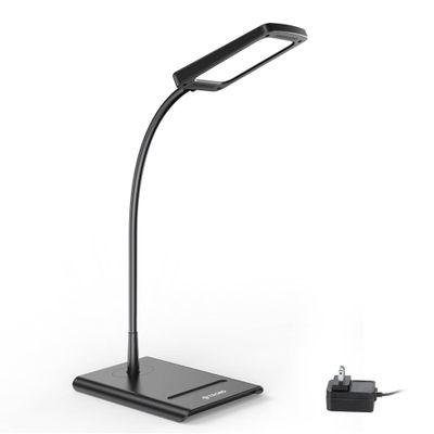 TROND Desk Lamp, Bright Dimmable Eye-Caring Table Lamp, 3 Color Modes 7 Brightness Levels, Flexible Gooseneck, Touch Control, Memory Function, Desk Light for Home Office Dorm Room Essentials