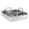 Viking 3-Ply Stainless Steel Roasting Pan with Non Stick Rack, 16 x 13 Inch Kitchen Cookware, Great for Turkey, Dishwasher and Oven Safe, Induction Ready, Silver view 1