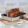 Viking 3-Ply Stainless Steel Roasting Pan with Non Stick Rack, 16 x 13 Inch Kitchen Cookware, Great for Turkey, Dishwasher and Oven Safe, Induction Ready, Silver view 3