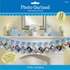amscan 220108 1st Birthday Glitter Photo Garland - Blue, 1ct, 12' view 2