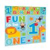 Amscan One Wild Boy 1st Birthday Scene Setters Wall Decorating Kit, 59" x 65", Blue/Green view 1