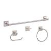 Designers Impressions Aurora Series 4 Piece Satin Nickel Bathroom Hardware Set view 1