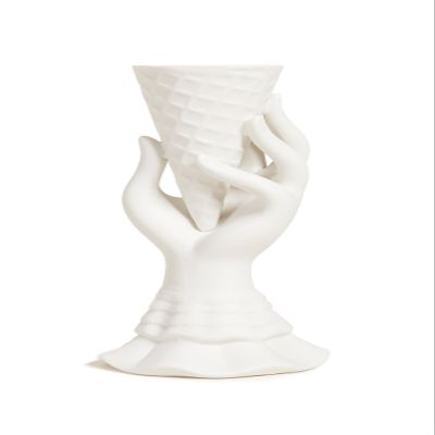 Jonathan Adler Women's I Scream Vase, White, One Size