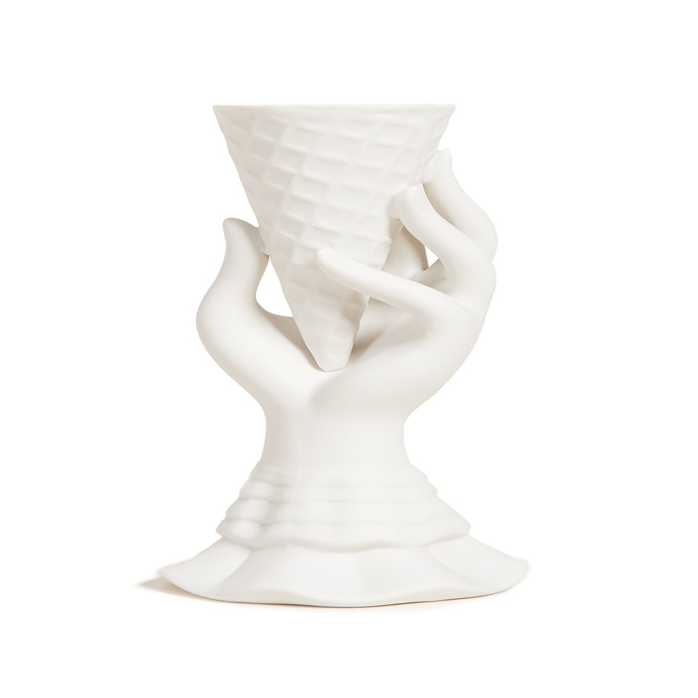 Jonathan Adler Women's I Scream Vase, White, One Size