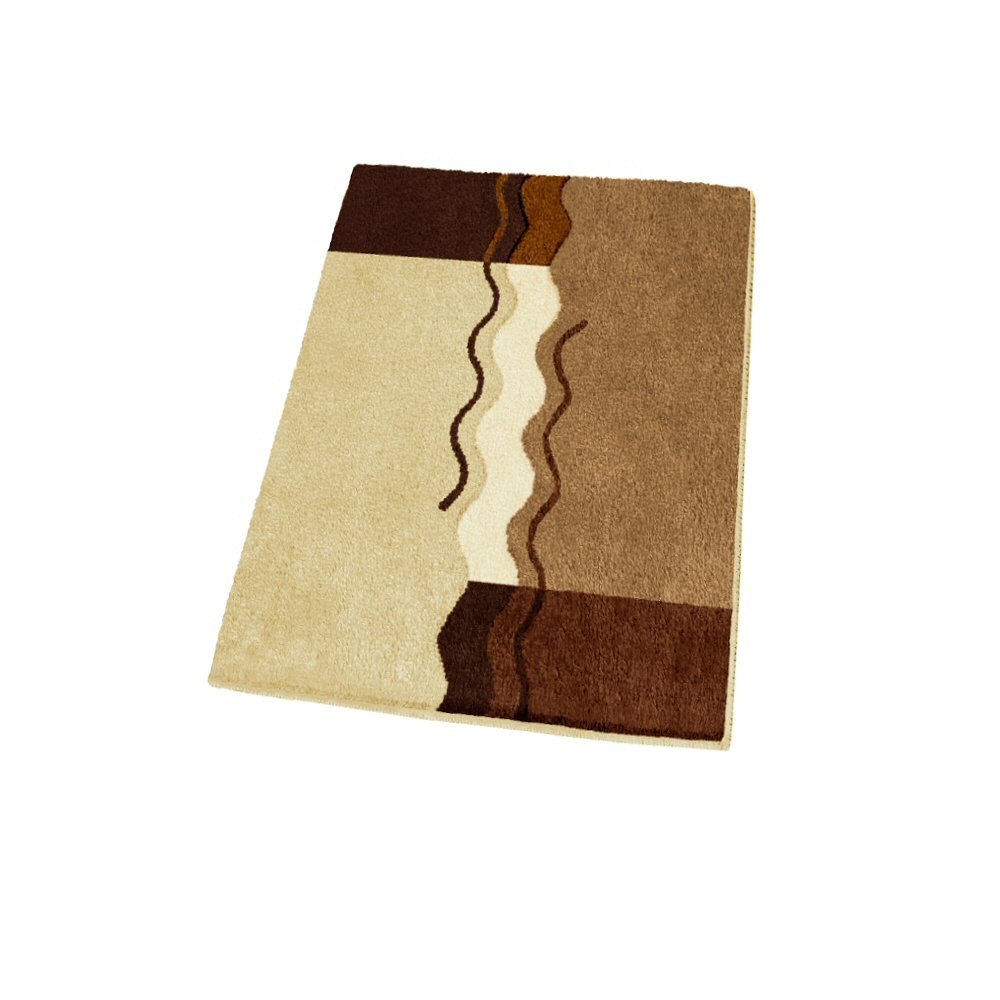 Kleine Wolke Non Slip Brown Bath Rug (Small 21.7" x 25.6")