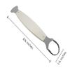 WitnyStore Kitchen Tool 8" Long White Plastic Handle Stainless Steel Coconut Grater Shredder 2 Blades - Thai Cooking Utensils Multipurpose Portable Hand-Held Cookery Equipments for Fruits Vegetables view 2