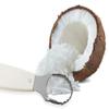 WitnyStore Kitchen Tool 8" Long White Plastic Handle Stainless Steel Coconut Grater Shredder 2 Blades - Thai Cooking Utensils Multipurpose Portable Hand-Held Cookery Equipments for Fruits Vegetables view 3