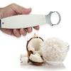WitnyStore Kitchen Tool 8" Long White Plastic Handle Stainless Steel Coconut Grater Shredder 2 Blades - Thai Cooking Utensils Multipurpose Portable Hand-Held Cookery Equipments for Fruits Vegetables view 4