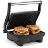 Elite Gourmet EPN-2976 2-in-1 Nonstick Panini Press & Indoor Grill, Opens 180-Degree Gourmet Sandwich Maker, Floating Hinge Fits All Foods, Contact Grill with Removable Grease Tray, Stainless Steel view 1