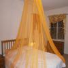 OctoRose Round Hoop Orange Bed Canopy Mosquito Netting | Fits Bed| Hanging Princess Canopy Crown Bed Curtain Drapes (Hoop-Orange) view 1