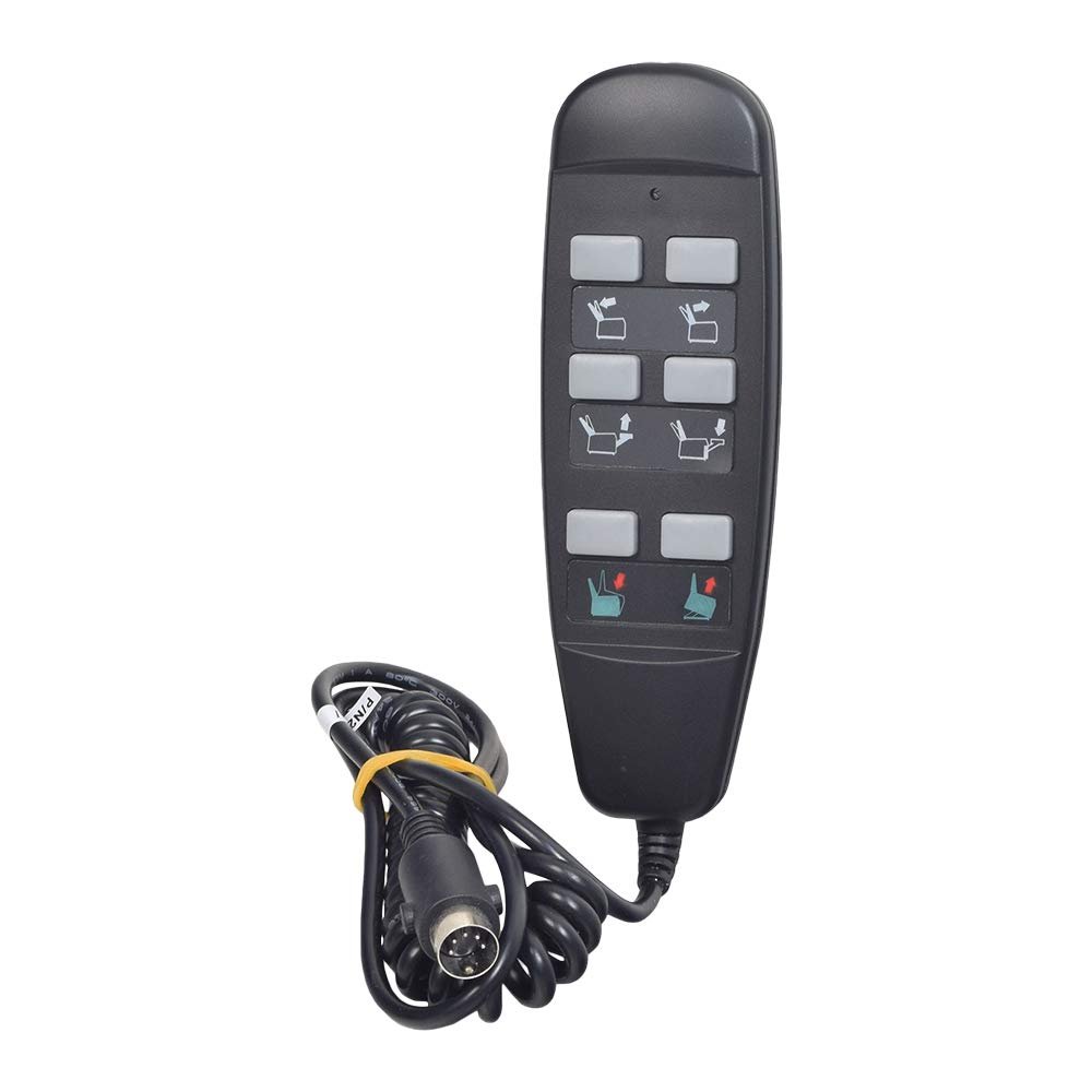 6-Button Hand Control for The Mega Motion FC101 Lift Chair - Replacement Remote Controller for Infinite Position FC101 Power Recliner Lift Chairs (ELE122509 / CTL122508)