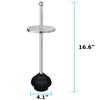 Blue Donuts Toilet Plunger with Holder for Bathroom, Multi Drain Suitable Also for Bathtubs, Quick Dry (Chrome) view 4