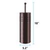 Blue Donuts Toilet Plunger with Holder for Bathroom, Multi Drain Suitable Also for Bathtubs, Quick Dry, Bronze view 3
