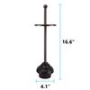 Blue Donuts Toilet Plunger with Holder for Bathroom, Multi Drain Suitable Also for Bathtubs, Quick Dry, Bronze view 4