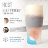 Host Freeze Beer Glasses, Frozen Beer Mugs, Freezable Pint Glass Set, Insulated Beer Glass to Keep Your Drinks Cold, Double Walled Insulated, 16oz, Grey view 2
