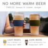 Host Freeze Beer Glasses, Frozen Beer Mugs, Freezable Pint Glass Set, Insulated Beer Glass to Keep Your Drinks Cold, Double Walled Insulated, 16oz, Grey view 3