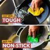 LUNATEC Odor-Free Kitchen Dishcloths. A Scrubber and scouring pad for All Surfaces. Safe for Non-Stick. (4-Pack) view 3