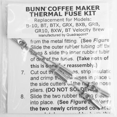 Quadrapoint Replacement Thermal Fuse Harness Compatible with Bunn Coffee Maker Models B-10, GRX, BXB, BTX, GRB, BR10, BXW, BT Velocity Brew, Part to Repair Your Bunn Coffee Maker, Water Not Heating?