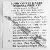 Quadrapoint Replacement Thermal Fuse Harness Compatible with Bunn Coffee Maker Models B-10, GRX, BXB, BTX, GRB, BR10, BXW, BT Velocity Brew, Part to Repair Your Bunn Coffee Maker, Water Not Heating? view 1