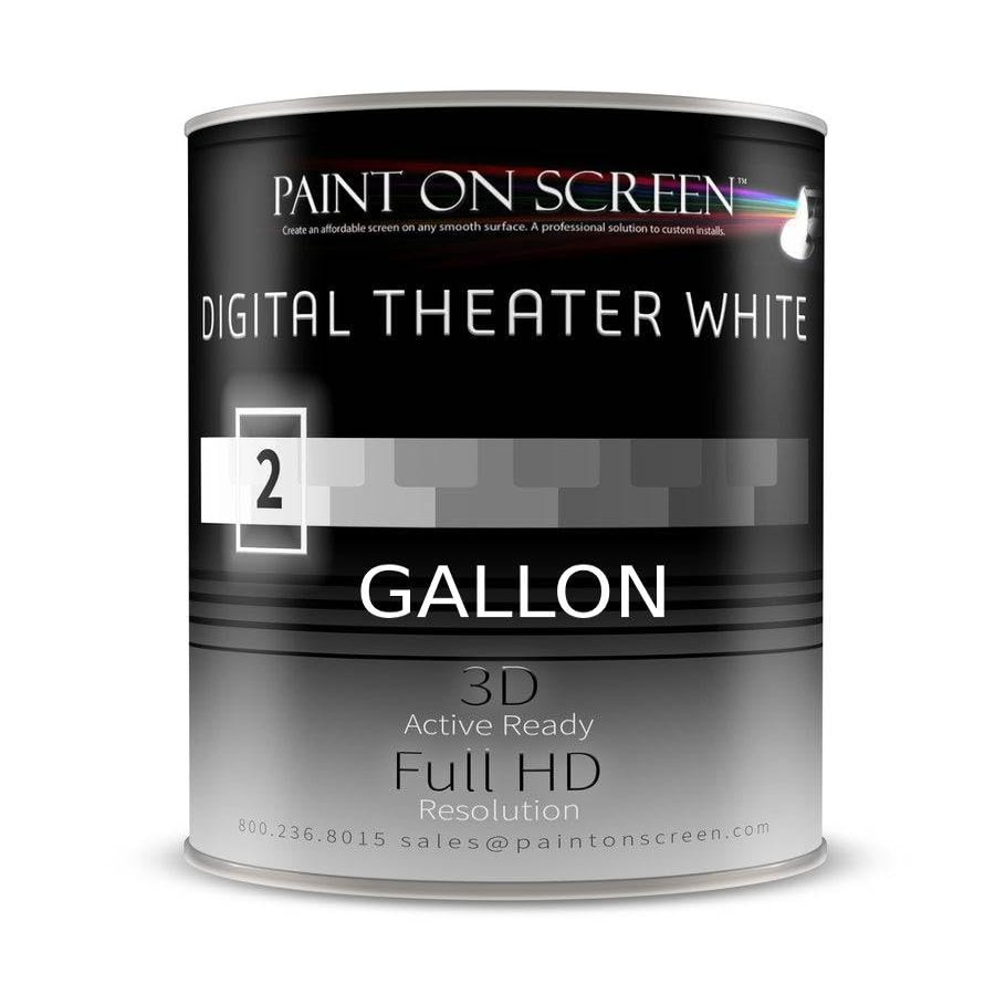 Paint on Screen Projector Screen Paint | Single-Coat Short Throw Projector Screen Paint For Picture Perfect 1080 HD and 4K UHD Clarity | Ideal For At-Home Indoor Use | Digital Theater White, 1 Gallon