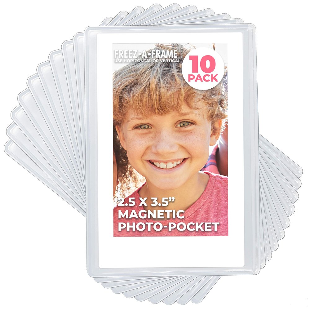Freez-A-Frame Magnetic Photo Pocket 2.5 x 3 .5 (Wallet Size) 10 Pack
