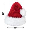 Deluxe Plush Santa Red & White Faux Fur Hat - 15" x 11", 1 Piece - Ideal for Christmas, Holiday, & Themed Parties view 2