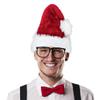 Deluxe Plush Santa Red & White Faux Fur Hat - 15" x 11", 1 Piece - Ideal for Christmas, Holiday, & Themed Parties view 4