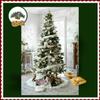 Fur Accents Christmas Holiday Tree Skirt, Plush Shaggy Faux Fur (Ivory Off White, 60" Diameter) view 4