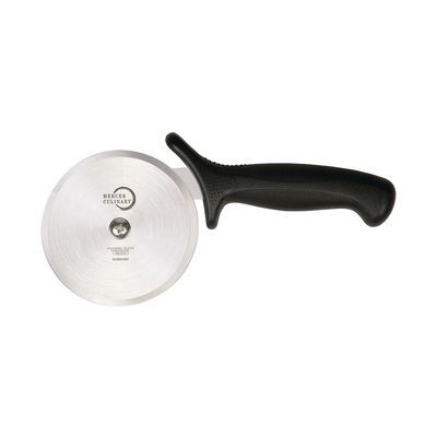Mercer Culinary Millennia Pizza Cutter with Black Handle, 4 Inch Wheel, Stainless Steel