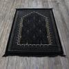 Modefa Turkish Islamic Velvet Prayer Rug - Thick & Wide Soft Carpet for Men & Women - Large Muslim Salah Mat - Ramadan & Eid Gift - with Car Hanger - Double Plush Topkapi (Black) view 2