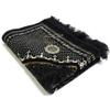 Modefa Turkish Islamic Velvet Prayer Rug - Thick & Wide Soft Carpet for Men & Women - Large Muslim Salah Mat - Ramadan & Eid Gift - with Car Hanger - Double Plush Topkapi (Black) view 4