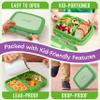 Bentgo Kids Bento-Style 5-Compartment Leak-Proof Lunch Box - Ideal Portion Sizes for Ages 3 to 7 - Durable, Drop-Proof, Dishwasher Safe, PFAS & BPA-Free & Made with Food-Safe Materials (Green) view 4