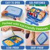 Bentgo Kids Bento-Style 5-Compartment Leak-Proof Lunch Box - Ideal Portion Sizes for Ages 3 to 7 - Durable, Drop-Proof, Dishwasher Safe, PFAS & BPA-Free & Made with Food-Safe Materials (Blue) view 4