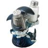 Decorative Great White Shark Glass Salt and Pepper Shaker Set with Holder Figurine for Beach Bar or Tropical Kitchen Decor Sculptures & Table Decorations by Home 'n Gifts view 3