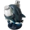 Decorative Great White Shark Glass Salt and Pepper Shaker Set with Holder Figurine for Beach Bar or Tropical Kitchen Decor Sculptures & Table Decorations by Home 'n Gifts view 4