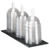 DISPENSE-RITE FDL-3 Countertop Dome Lid Organizer, Three-Section Flat Black Polystyrene Holder for 8 oz. to 44 oz. Dome Lids, Compact 5-Inch Wide Durable Countertop Design view 1