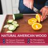 Made in USA Black Walnut Wood Cutting Board by Virginia Boys Kitchens - Butcher Block Wooden Carving Board with Juice Well made from Sustainable Hardwood (17x11) view 2