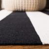 SAFAVIEH Montauk Collection Runner Rug - 2'3" x 6', Black & Ivory, Handmade Flatweave Cotton, Woven Texture, Farmhouse Stripe Pattern, Ideal for Entryway, Bathroom, Kitchen (MTK712D) view 4