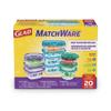 Glad GladWare Matchware Food Storage Containers, Value Pack - BPA Free Containers and Lids in a Variety of Sizes to Hold and Store Food - With Glad Lock Tight Seal, 20 Count view 2